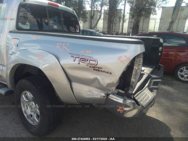 5TEJU62NX8Z509626 - 2008 TOYOTA TACOMA DOUBLE CAB PRERUNNER Silver photo 6