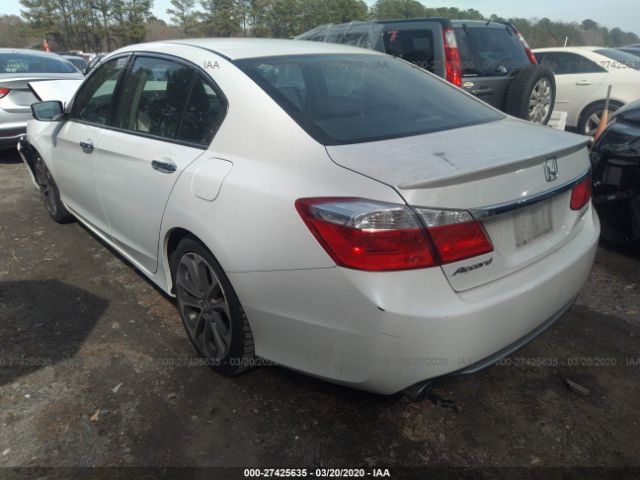 1HGCR2F54EA277318 - 2014 HONDA ACCORD SPORT White photo 3