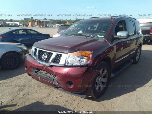 5N1BA0ND3CN605148 - 2012 NISSAN ARMADA SV/SL/PLATINUM Red photo 6