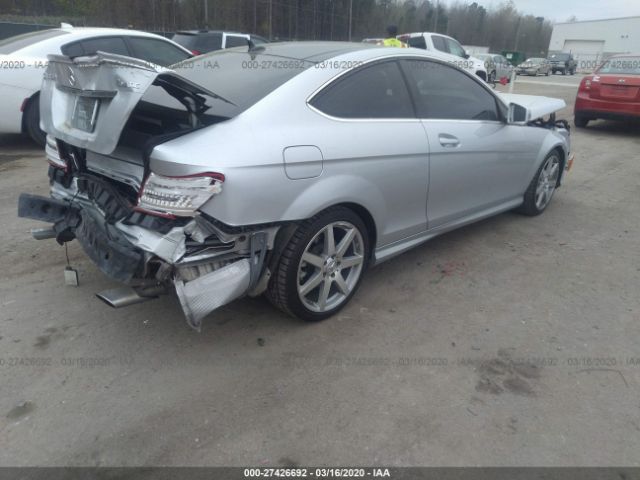 WDDGJ8JB3DG031854 - 2013 MERCEDES-BENZ C 350 4MATIC Silver photo 4