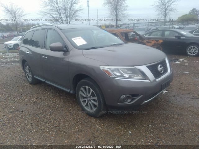 5N1AR2MN2DC626127 - 2013 NISSAN PATHFINDER S/SV/SL/PLATINUM Pewter photo 1