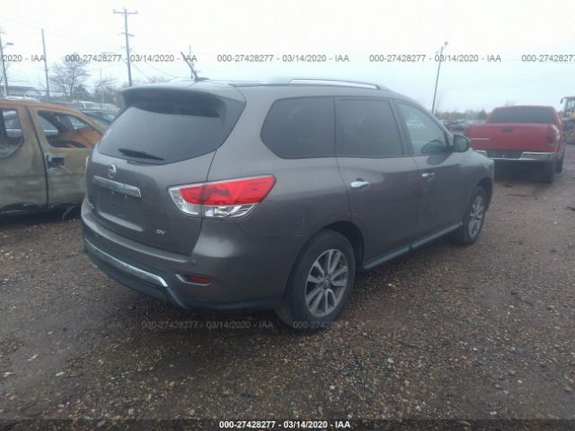 5N1AR2MN2DC626127 - 2013 NISSAN PATHFINDER S/SV/SL/PLATINUM Pewter photo 4