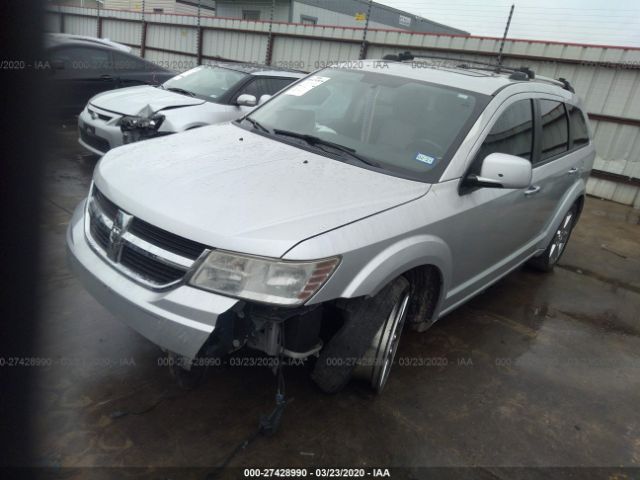 3D4GG67V39T189177 - 2009 DODGE JOURNEY R/T Silver photo 2