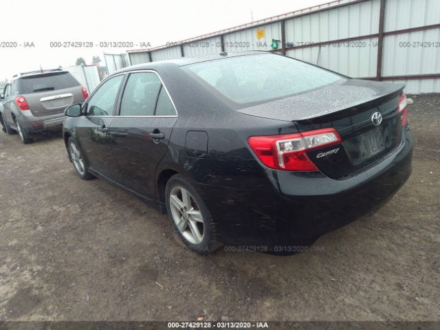 4T1BF1FK3CU109826 - 2012 TOYOTA CAMRY SE/LE/XLE Black photo 3