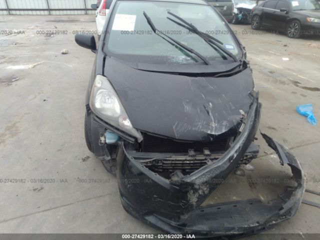 JHMGE8H34DC048665 - 2013 HONDA FIT  Black photo 6