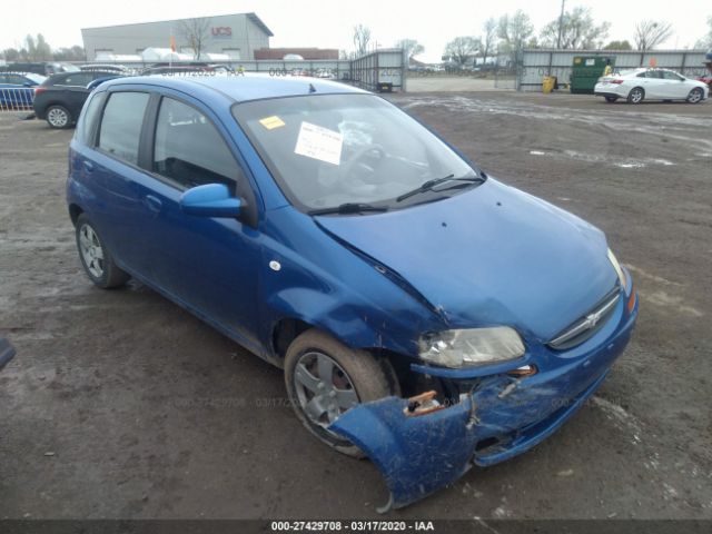 KL1TD66607B765361 - 2007 CHEVROLET AVEO LS Blue photo 1