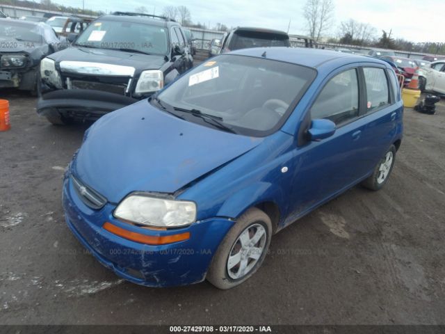 KL1TD66607B765361 - 2007 CHEVROLET AVEO LS Blue photo 2