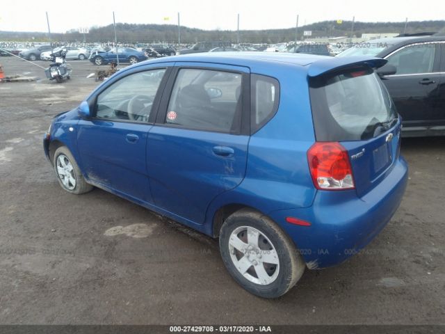 KL1TD66607B765361 - 2007 CHEVROLET AVEO LS Blue photo 3