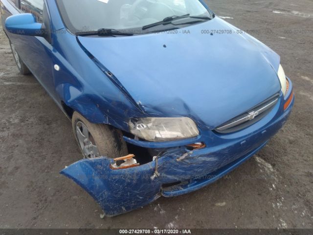 KL1TD66607B765361 - 2007 CHEVROLET AVEO LS Blue photo 6