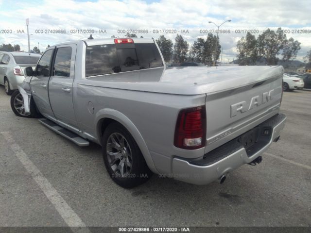 1C6RR7WT3JS182006 - 2018 RAM 1500 LONGHORN Silver photo 3