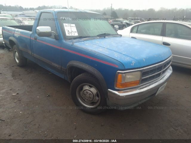 1B7FL26X1NS543418 - 1992 DODGE DAKOTA  Blue photo 1