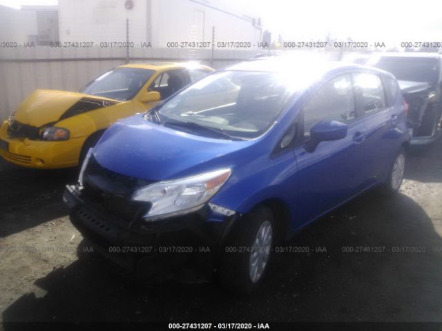 3N1CE2CP3FL434771 - 2015 NISSAN VERSA NOTE S/S PLUS/SV/SL/SR Blue photo 2