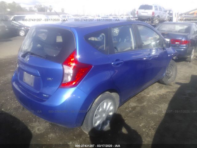 3N1CE2CP3FL434771 - 2015 NISSAN VERSA NOTE S/S PLUS/SV/SL/SR Blue photo 4