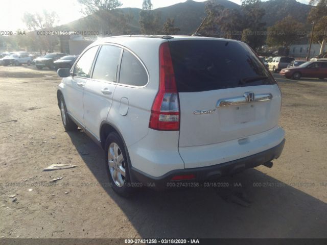 JHLRE38757C053106 - 2007 HONDA CR-V EXL White photo 3