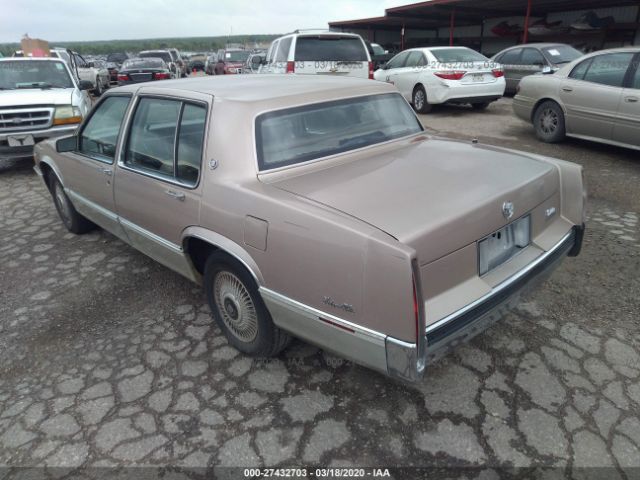 1G6CD5331L4308783 - 1990 CADILLAC DEVILLE  Beige photo 3