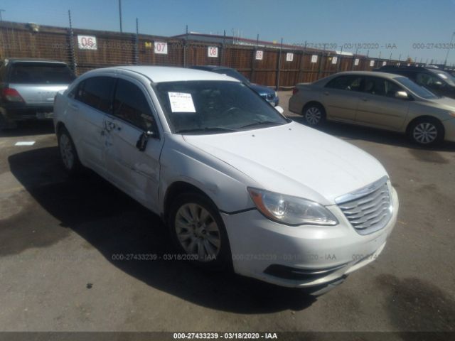 1C3CCBAB7CN271424 - 2012 CHRYSLER 200 LX White photo 1