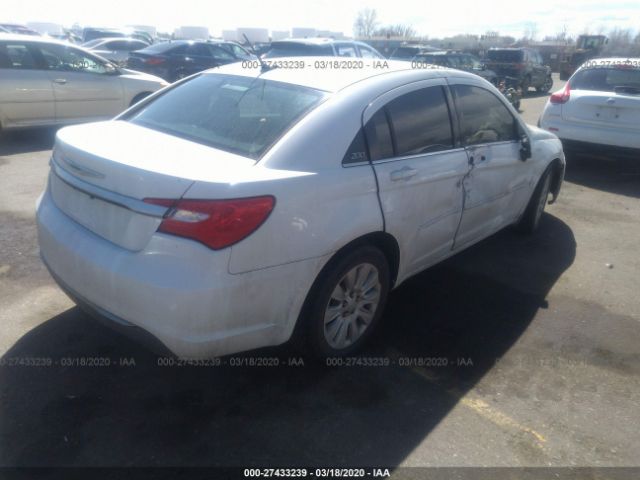 1C3CCBAB7CN271424 - 2012 CHRYSLER 200 LX White photo 4