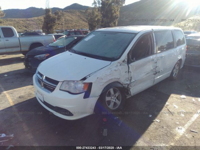 2C4RDGCGXCR347147 - 2012 DODGE GRAND CARAVAN SXT White photo 2