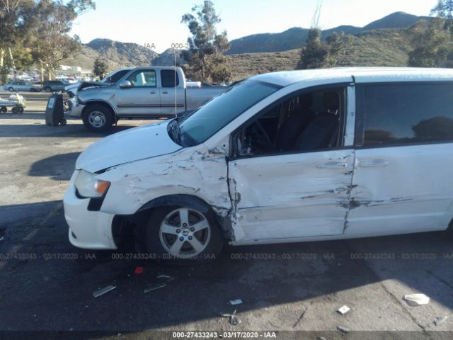 2C4RDGCGXCR347147 - 2012 DODGE GRAND CARAVAN SXT White photo 6