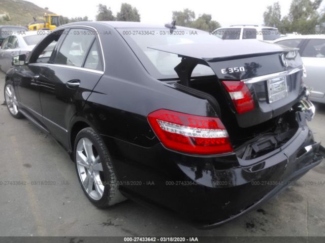 WDDHF5KB0DA752560 - 2013 MERCEDES-BENZ E 350 Black photo 3