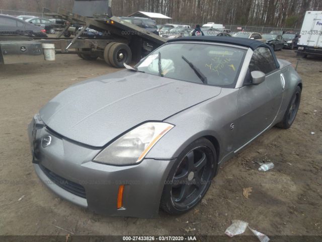 JN1AZ36A35M753715 - 2005 NISSAN 350Z ROADSTER Gray photo 2