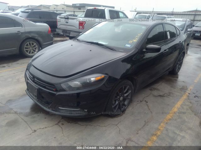 1C3CDFAA6FD421867 - 2015 DODGE DART SE Black photo 2