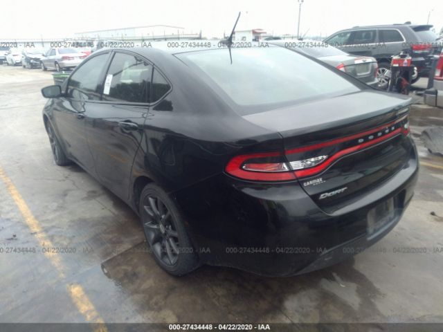 1C3CDFAA6FD421867 - 2015 DODGE DART SE Black photo 3