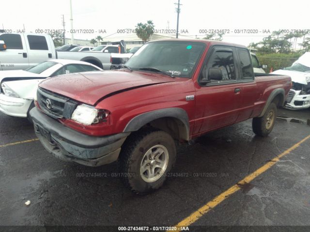 4F4YR17E23TM10552 - 2003 MAZDA B4000 CAB PLUS Red photo 2