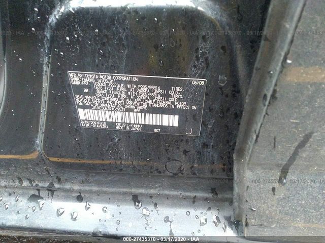 JTLKE50E391069537 - 2009 TOYOTA SCION XB Schwarz Foto 9