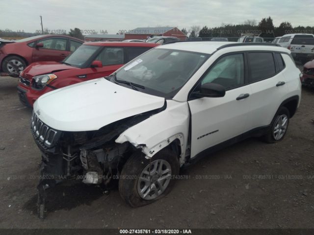 3C4NJDAB5JT168960 - 2018 JEEP COMPASS SPORT White photo 2