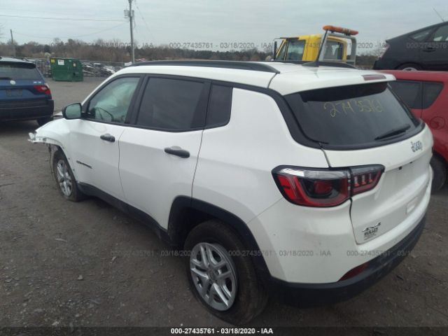 3C4NJDAB5JT168960 - 2018 JEEP COMPASS SPORT White photo 3