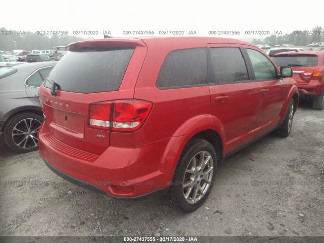 3C4PDDEG9KT745920 - 2019 DODGE JOURNEY GT Red photo 4