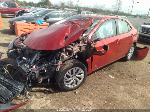 5YFBURHE4HP675790 - 2017 TOYOTA COROLLA L/LE/XLE/SE/XSE Red photo 2