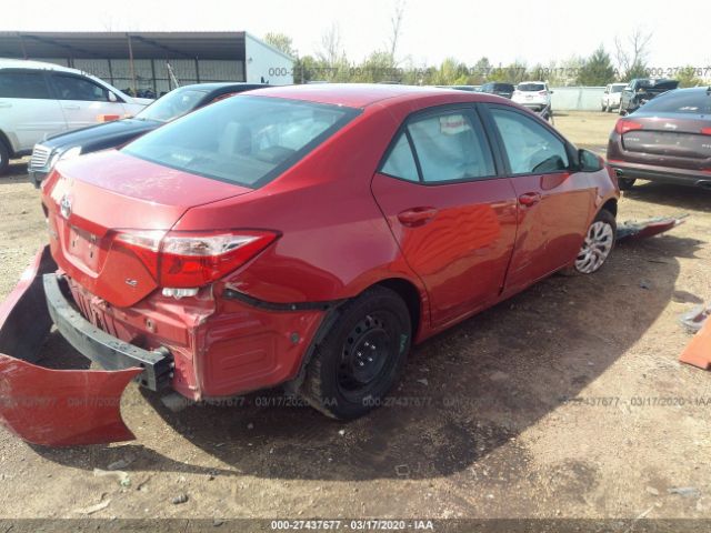 5YFBURHE4HP675790 - 2017 TOYOTA COROLLA L/LE/XLE/SE/XSE Red photo 4