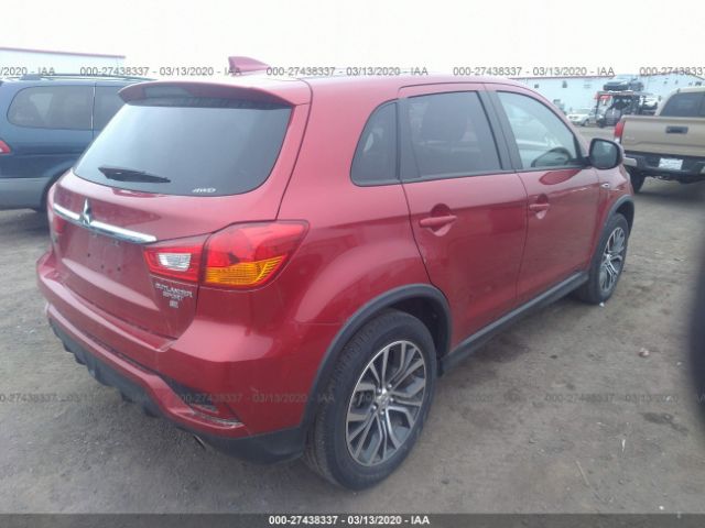 JA4AR3AU3KU027731 - 2019 MITSUBISHI OUTLANDER SPORT  Red photo 4