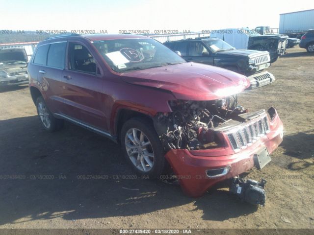 1C4RJFJG5EC443981 - 2014 JEEP GRAND CHEROKEE SUMMIT Red photo 1