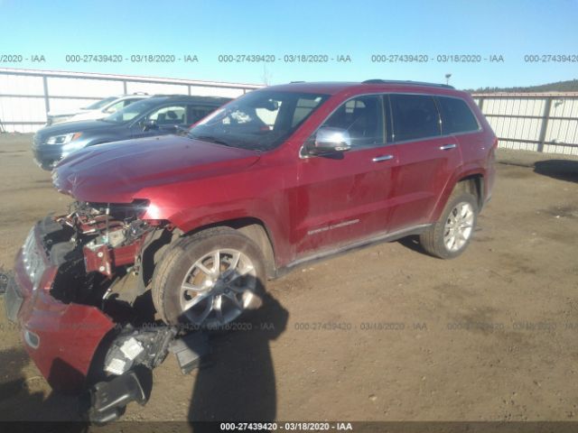 1C4RJFJG5EC443981 - 2014 JEEP GRAND CHEROKEE SUMMIT Red photo 2