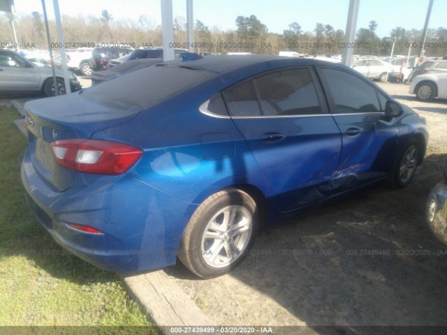 1G1BE5SM3H7255809 - 2017 CHEVROLET CRUZE LT Blue photo 4