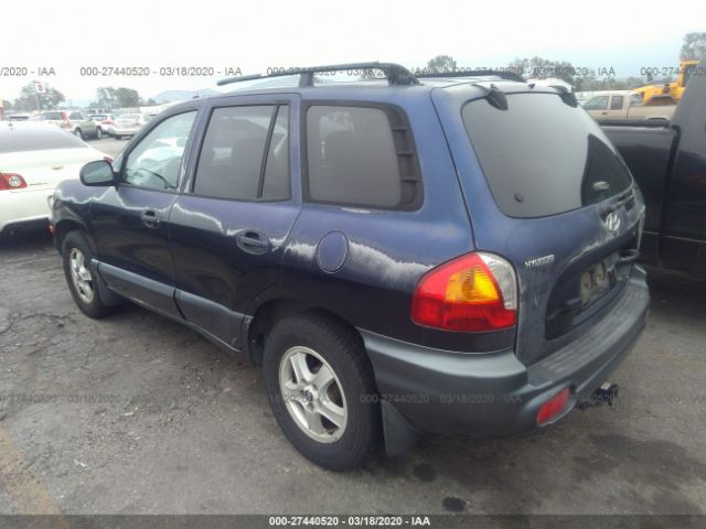 KM8SC13D14U675452 - 2004 HYUNDAI SANTA FE GLS/LX Blue photo 3