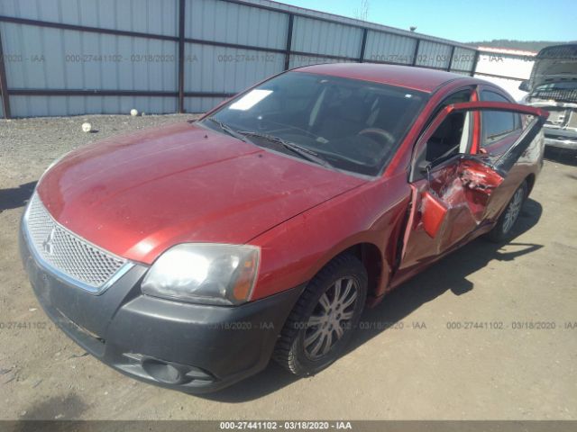 4A32B2FFXBE004893 - 2011 MITSUBISHI GALANT FE Red photo 2