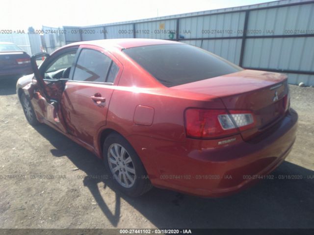 4A32B2FFXBE004893 - 2011 MITSUBISHI GALANT FE Red photo 3