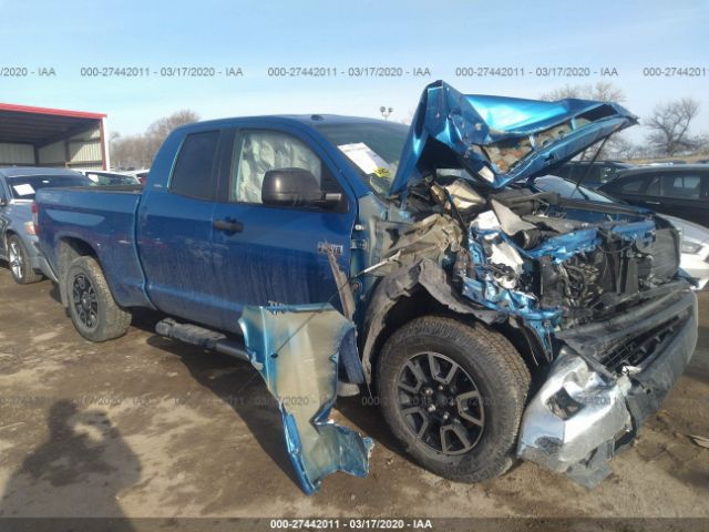 5TFUW5F10GX577464 - 2016 TOYOTA TUNDRA DOUBLE CAB SR/SR5 Blue photo 1