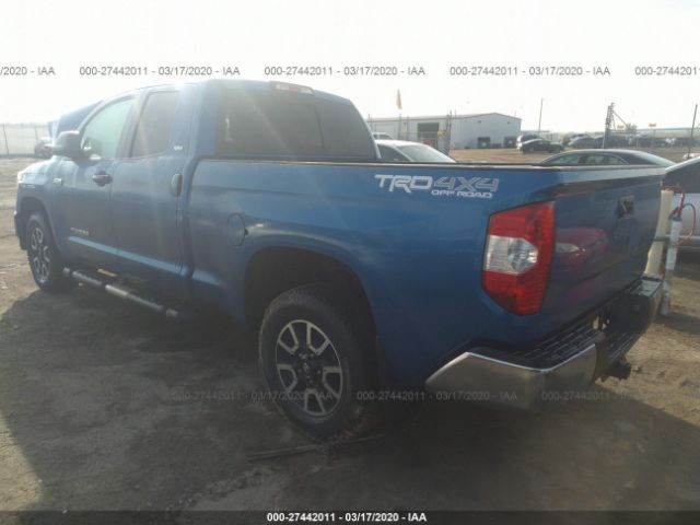 5TFUW5F10GX577464 - 2016 TOYOTA TUNDRA DOUBLE CAB SR/SR5 Blue photo 3