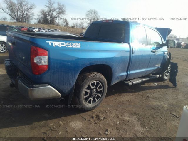 5TFUW5F10GX577464 - 2016 TOYOTA TUNDRA DOUBLE CAB SR/SR5 Blue photo 4