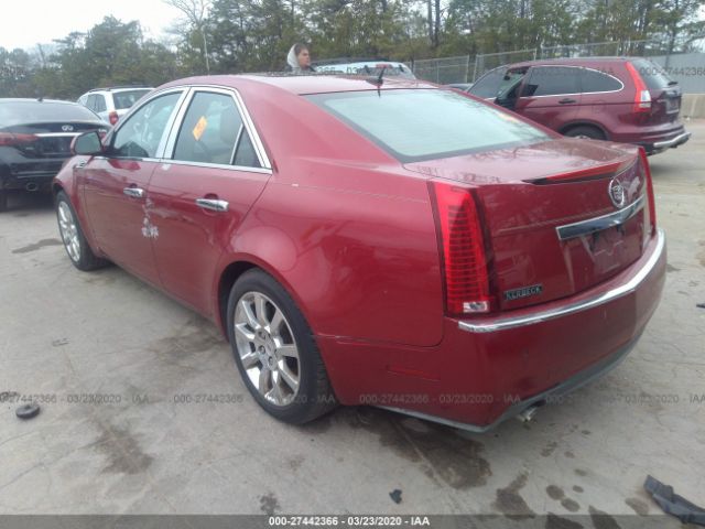 1G6DM577580120588 - 2008 CADILLAC CTS  Red photo 3