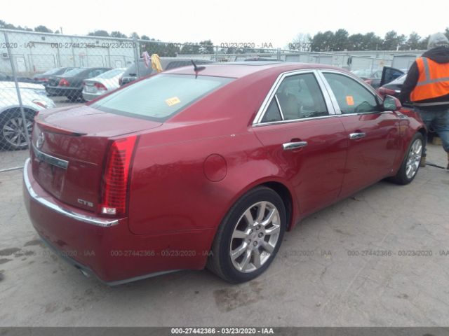 1G6DM577580120588 - 2008 CADILLAC CTS  Red photo 4