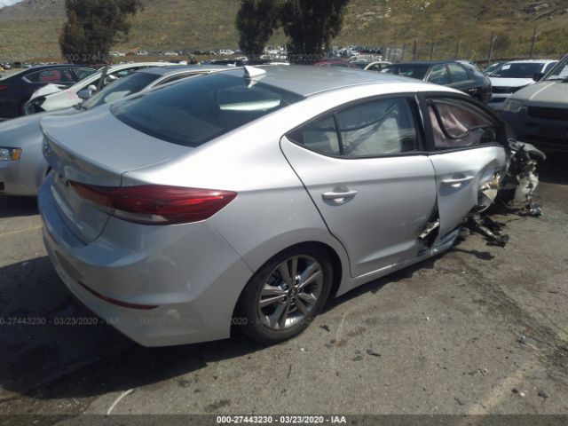 KMHD84LFXJU513442 - 2018 HYUNDAI ELANTRA SEL/VALUE/LIMITED Silver photo 4