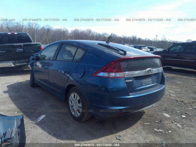 JHMZE2H34ES002993 - 2014 HONDA INSIGHT  Blue photo 3