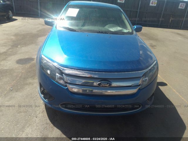 3FAHP0HA2CR207737 - 2012 FORD FUSION SE Blue photo 6