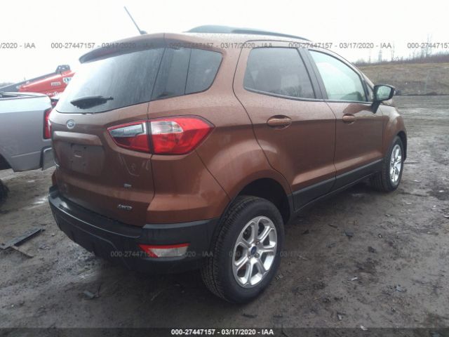 MAJ6S3GLXKC295914 - 2019 FORD ECOSPORT SE Orange photo 4